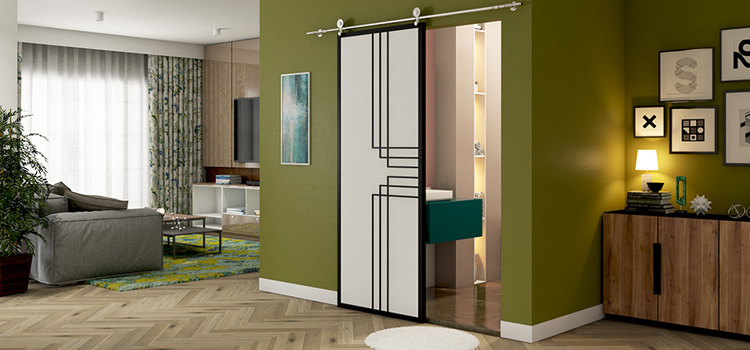 sliding bathroom door installation in French Valley